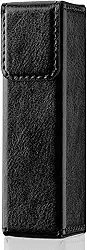 LISAPACK Estojo de couro para frasco de spray atomizador de perfume, Preto, Simples