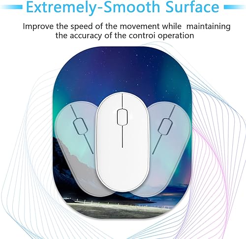 Miniatura 5 de Alfombrilla de mouse pequeña de 6 x 7 pulgadas, para bandeja de teclado de laptop, mouse inalámbrico, mouse para el hogar, oficina, viajes, con base