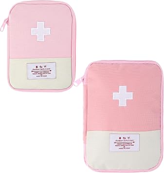 2 Pcs Small First Aid Pouch, First Aid Kit Empty Oxford Fabric