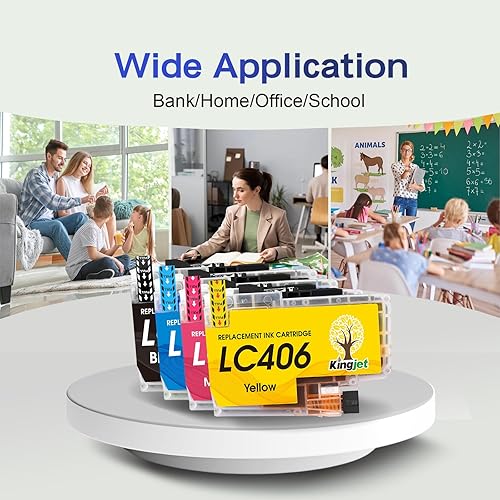 Miniatura 7 de Kingjet LC406 - Cartuchos de tinta de repuesto para cartuchos de tinta Brother LC406 LC406XL LC 406 XL compatibles con impresora Brother MFC-J4335DW
