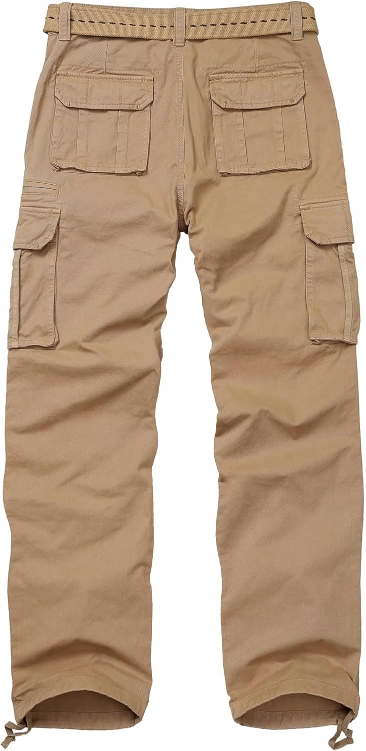Cargo Pants for Men Casual Hiking Pants with Multi Pocket Outdoor Comfy Fit Construction Work Pants - Image 2