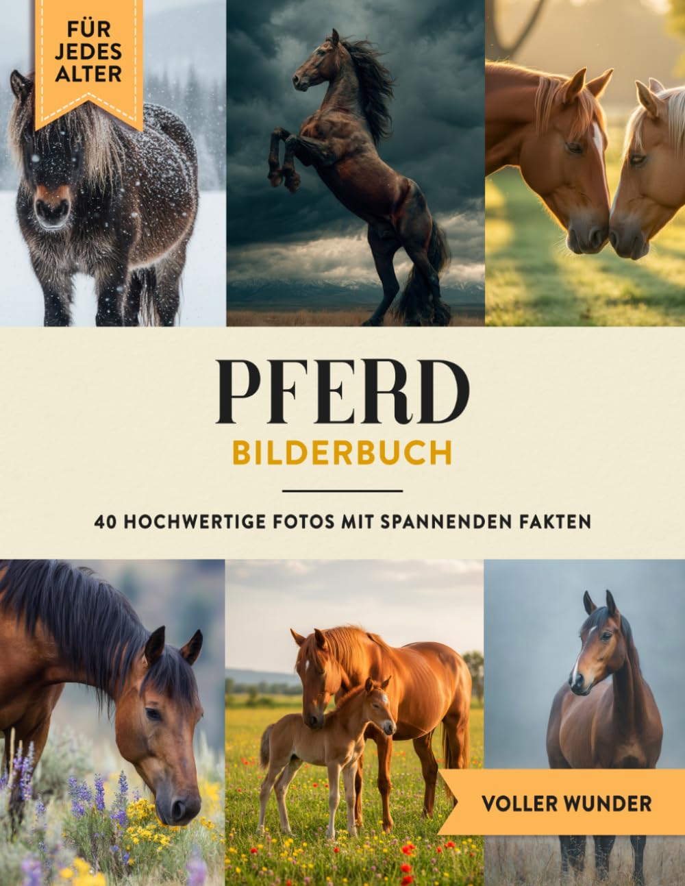 Pferd Bilderbuch: 40 Bilder & Fakten | Pferdebuch als Geschenk für Kinder & Erwachsene