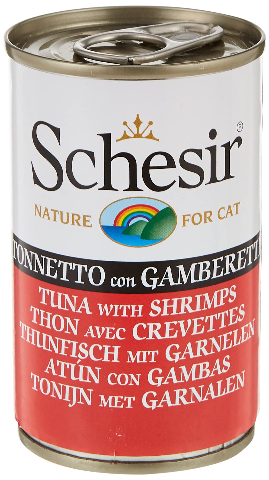 Schesir Tam ve Dengeli Ton Balığı ile Karidesli Jöle İçinde Kedi Konservesi 140g