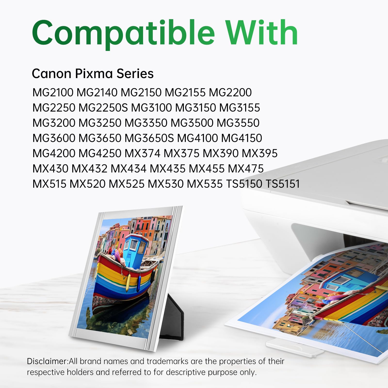 Lemero Zamiennik do drukarek Canon 540 541 XL Multipack do Canon Pixma mg3650 mg3650s mg4250 mg3550 mg2250 ts5151 ts5150 ts5100 mx535 mx475 m395 mx375 regenerowane Wkłady, czarny kolor czarny kolor
