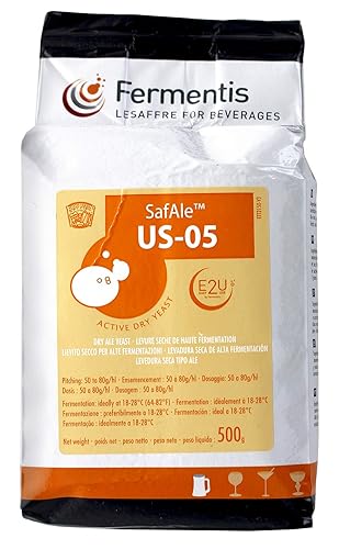 Safale Levadura de cerveza US-05 - Paquete de 17.64 oz (1.1 libras) por Safale