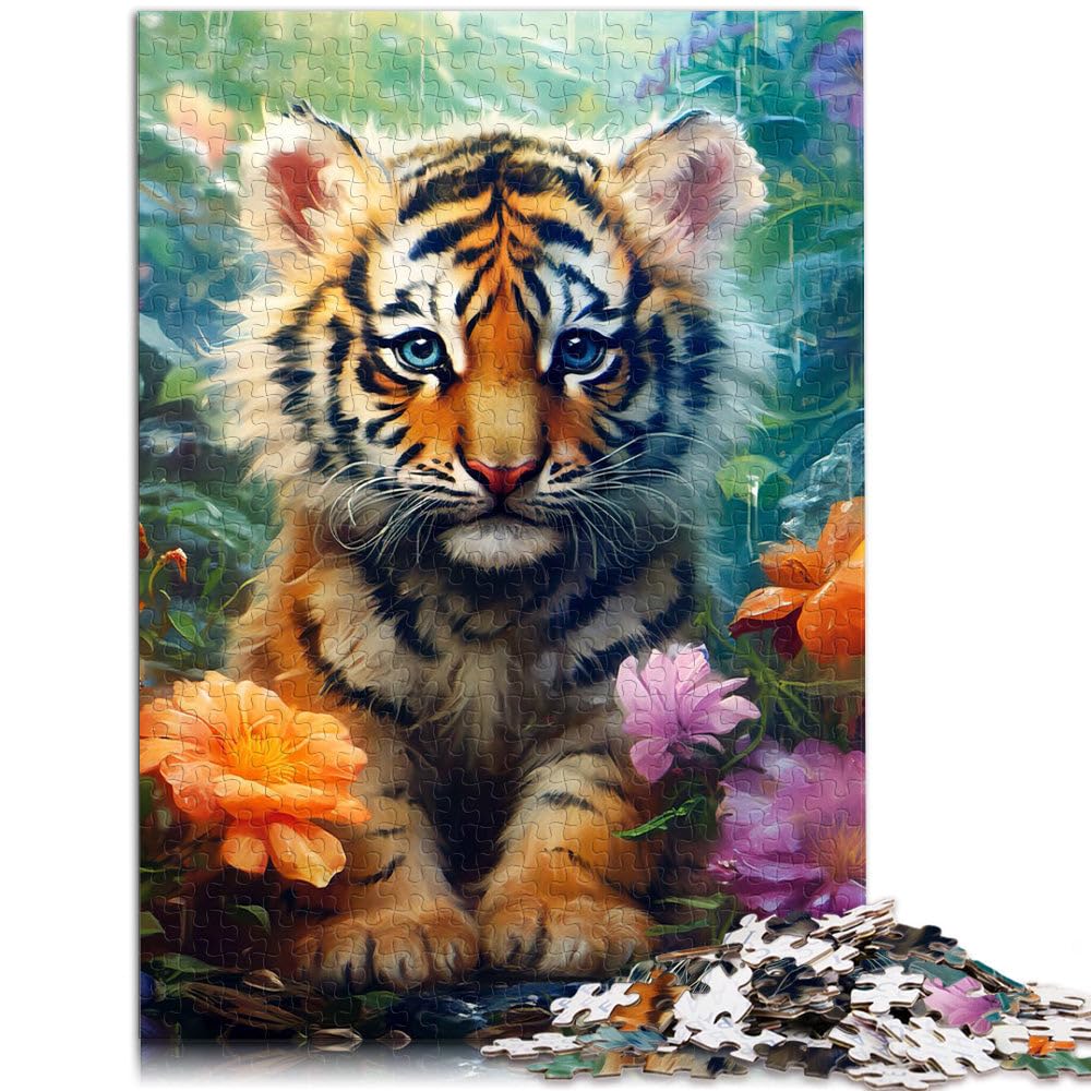 Puzzle 2000 pièces Adultes, Mignon bébé Tigre, Jeux éducatifs la Maison, Jouets à Faire soi-même, Superbes Cadeaux et Jouets, 27,56 po x 39,37 po, Adolescents, à partir de 14 Ans