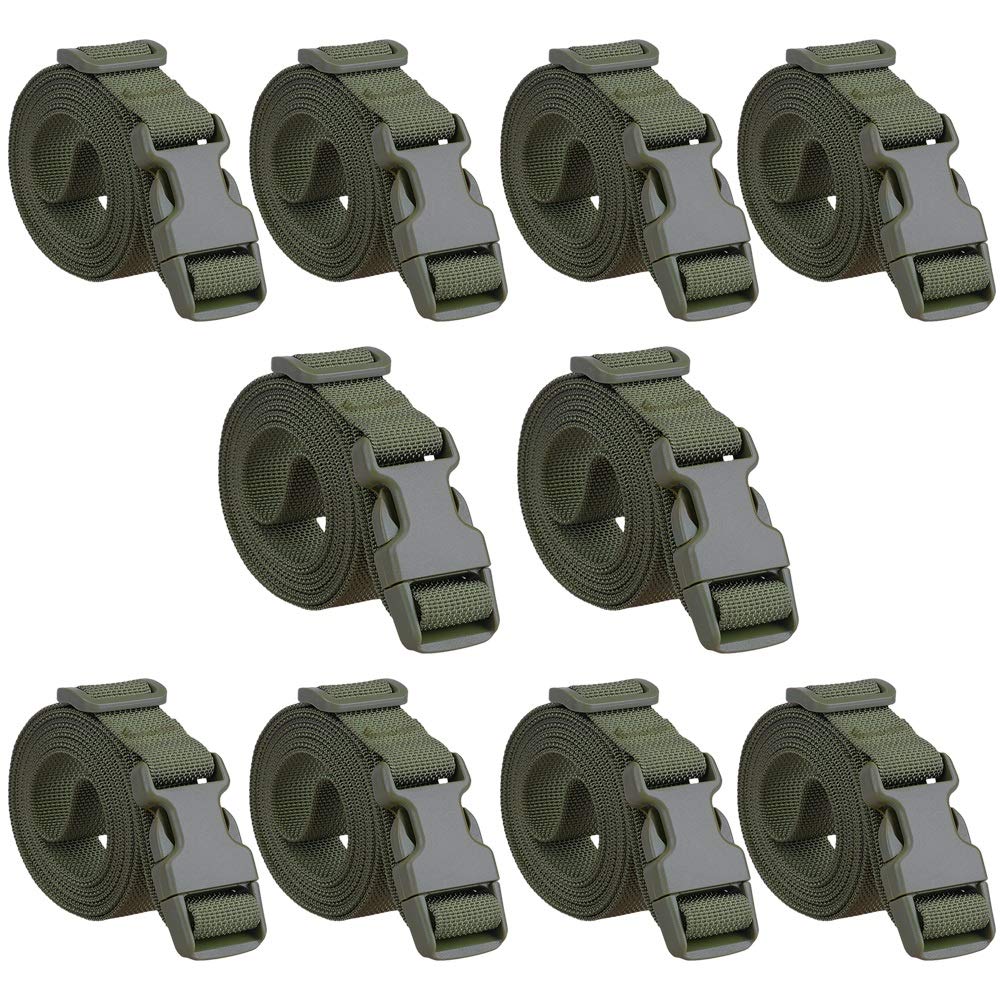 Sangles réglables anti-desserrage MAGARROW pack de 10 attaches kaki 102 cm de long