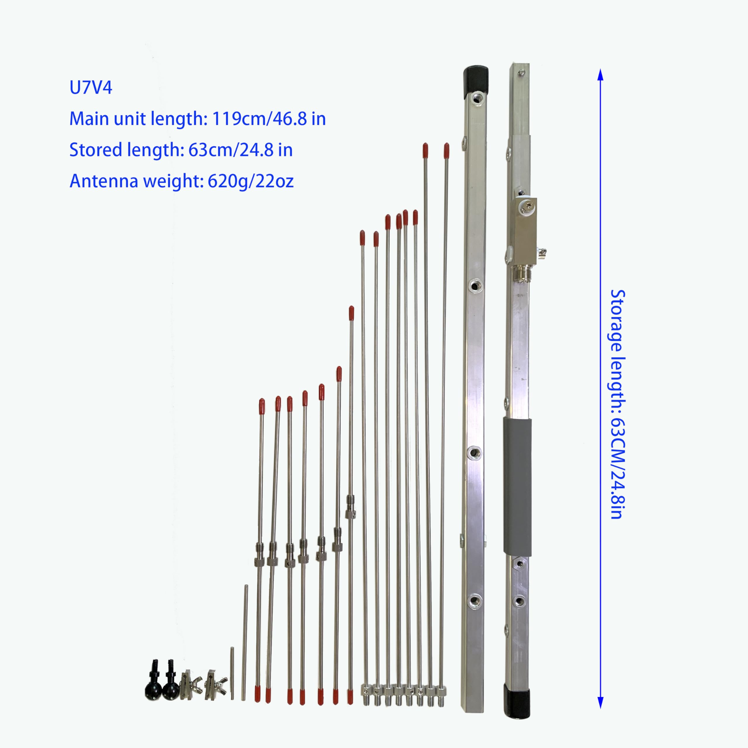 Amazon.com: U7V4 Yagi Antenna 430/144MHz Dual-Band Detachable