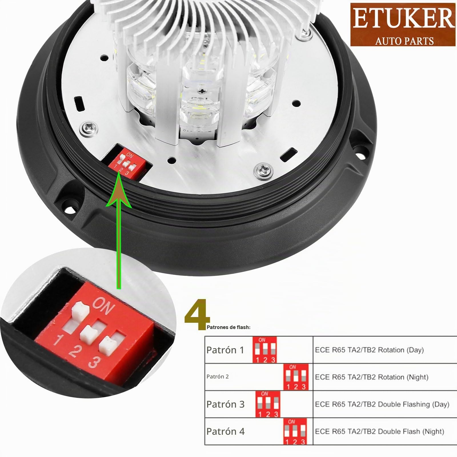 Rotativo Luz Led Azul Emergencia Magnetico 12v 24v Flash de Emergencia Piloto Estroboscópica ECE R65 ECE R10 CE Homologadas