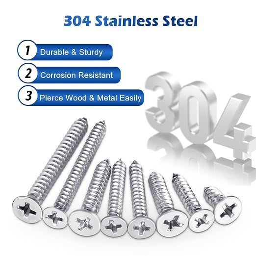 Kit 520 Tornillos Autorroscantes Acero Inoxidable miniatura 3