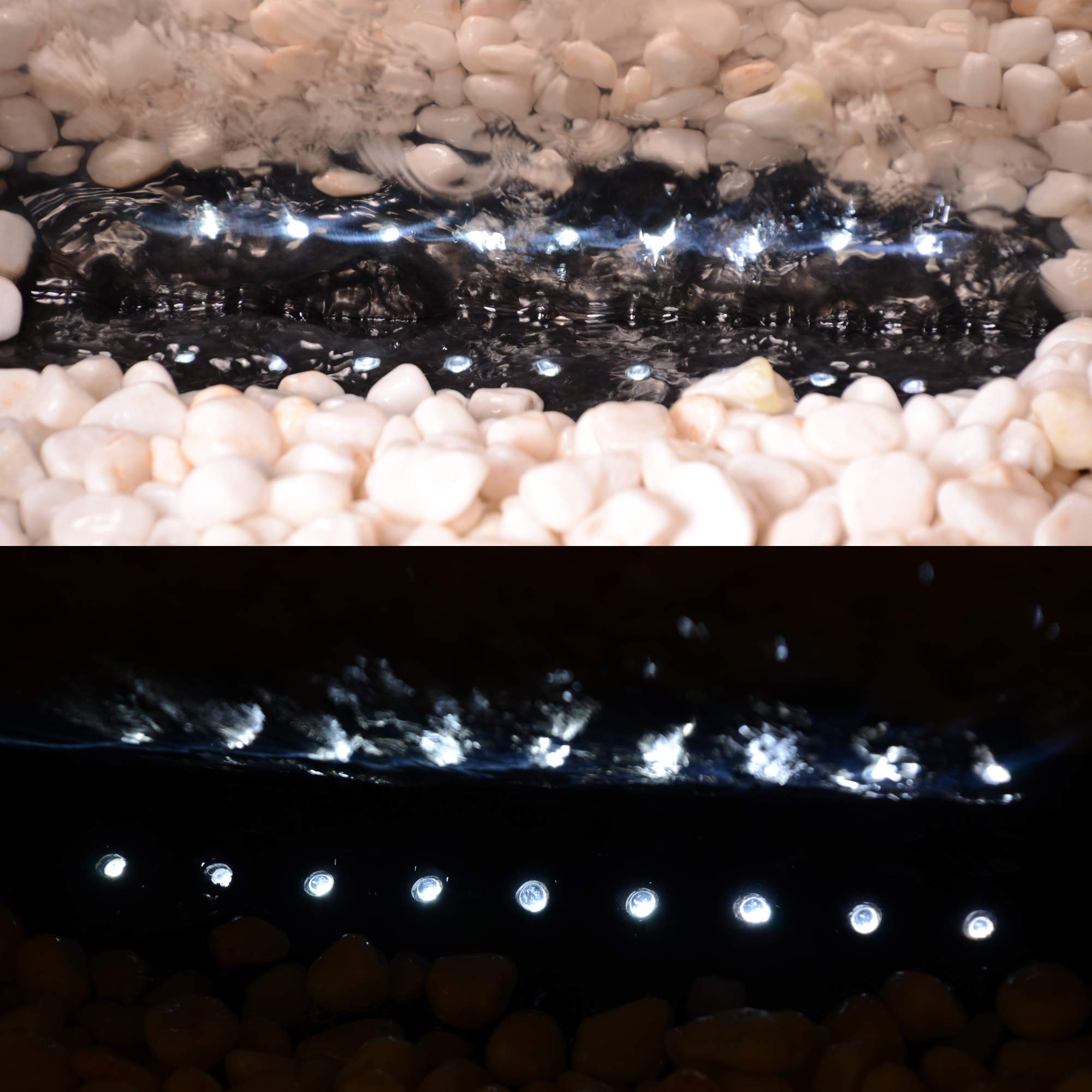 KÖHKO® Parete dell'acqua "Otter" con illuminazione a LED in acciaio inox 23002 fontana gioco d'acqua