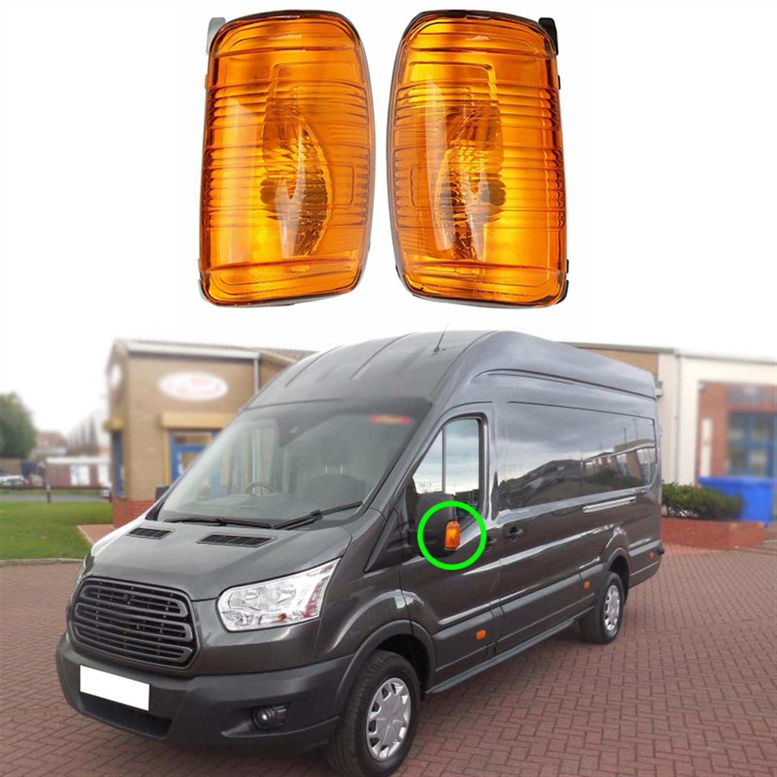 Riloer Indicatore Specchietto Destro Con Cristalli – Per Ford Transit MK8 2014
