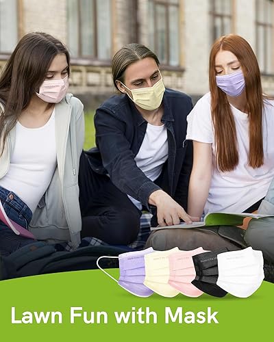 Miniatura 100 de FriCARE Mascarillas desechables, 3 capas ASTM nivel 3 grado médico, elegibles para FSA/HSA, transpirables y cómodas para alergias/protección solar
