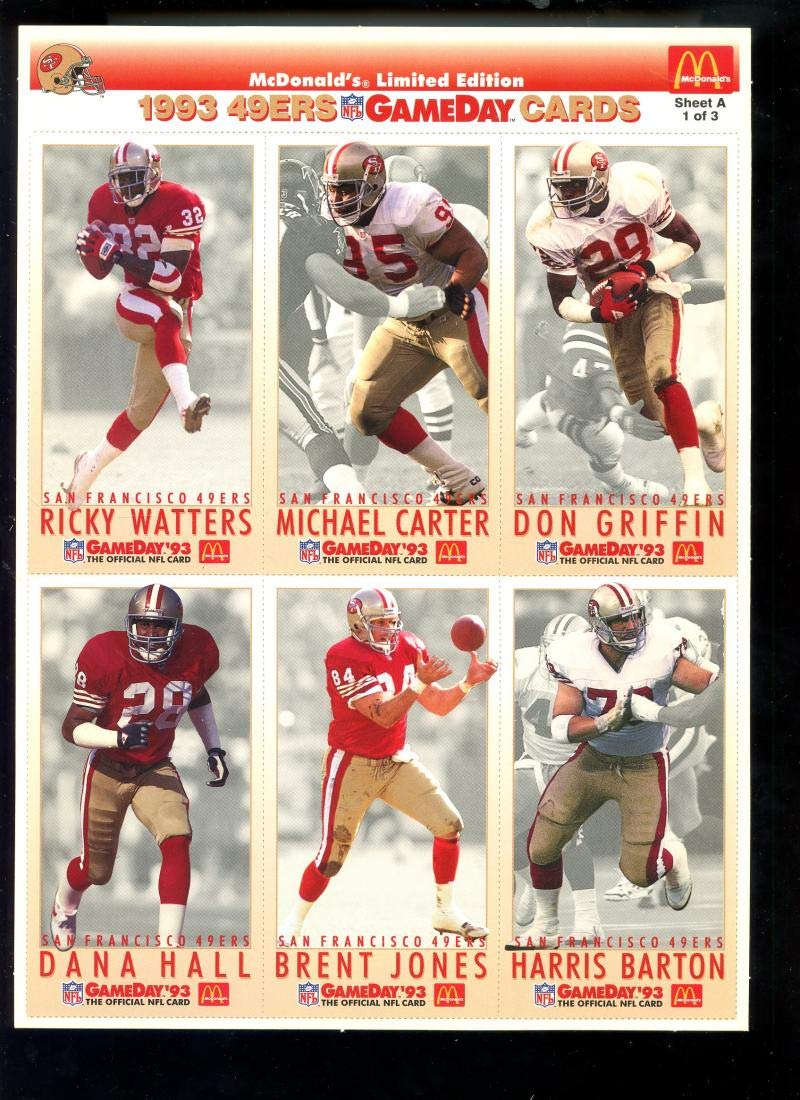 Amazon.com: 1993 GameDay 93 San Francisco 49ers Team McDonald's