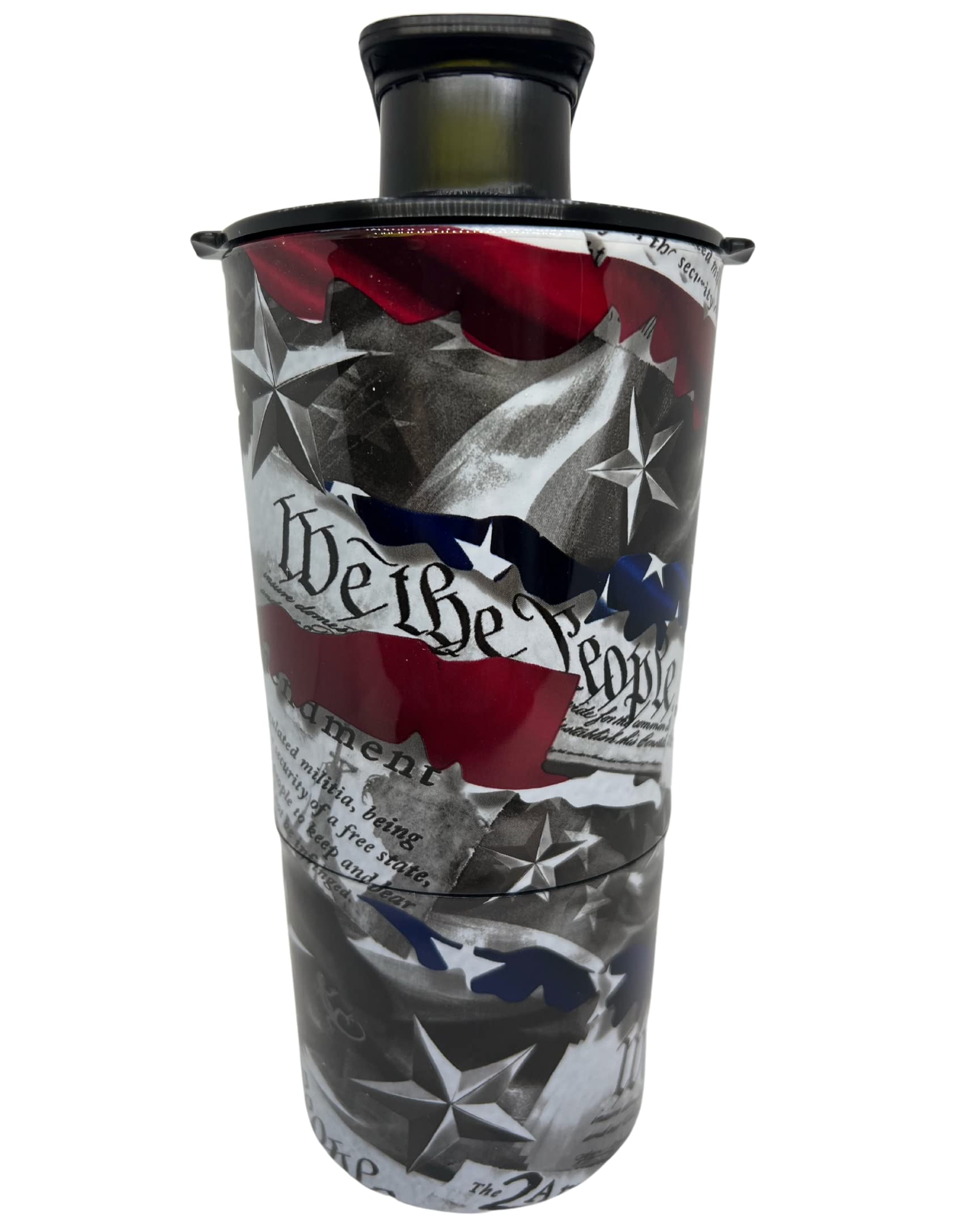 Snuff Cup Pro Spittoon with Discreet Storage Fits Up to Three Oversized Cans, Portable Spit Cup with Built-in Can Opener (12 Ounce, 2A)
