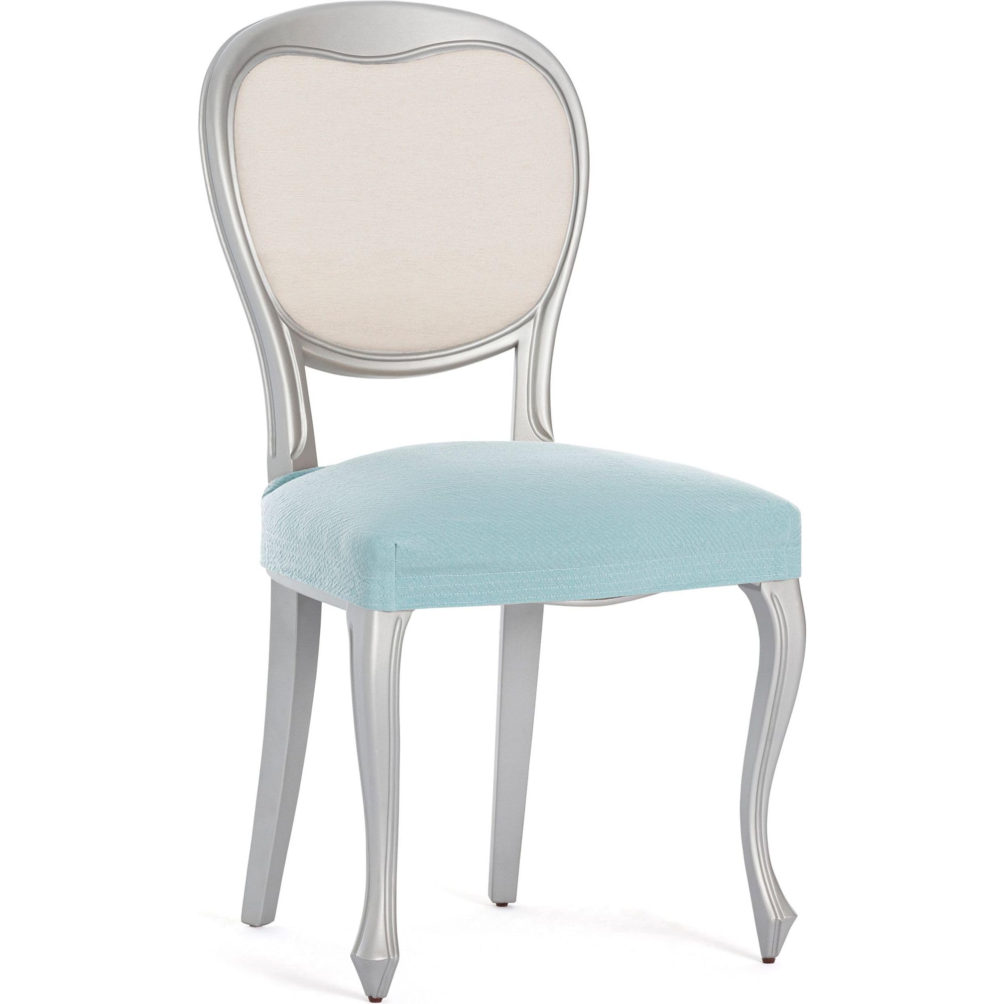 ECOMMERC3 | Pack of 2 Breathable Bi-Elastic Chair Covers – 2 Seawater Colour Chair Covers Fit Protection Against Daily Wear, Easy to Put on and Remove