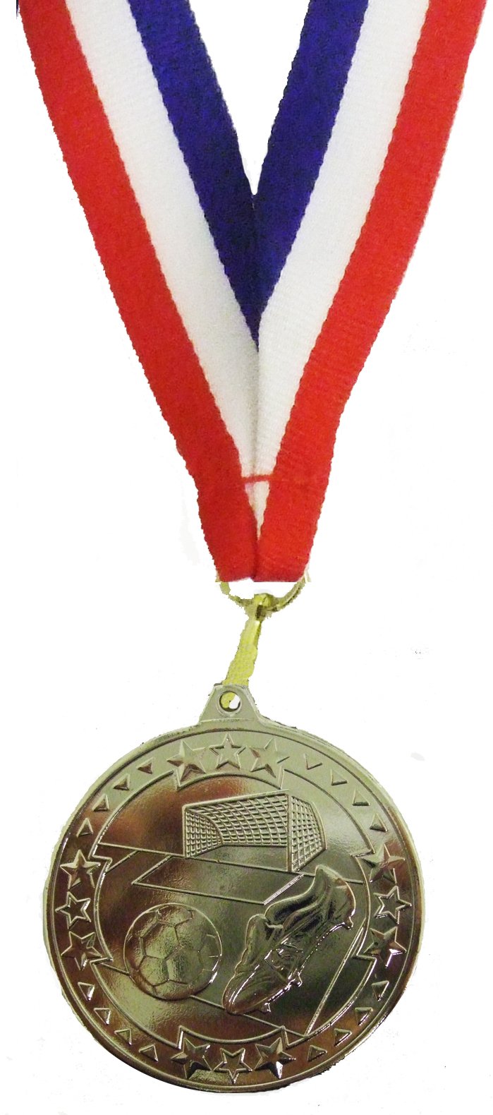 Single Silver football medal