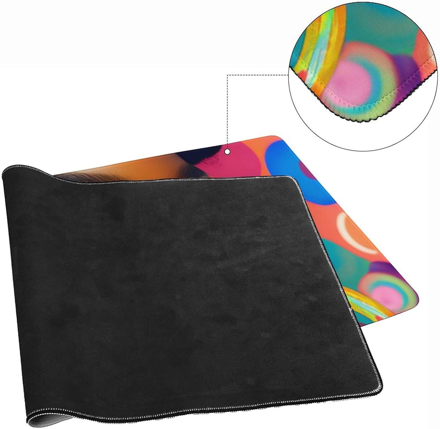 African American Black Art Colorful Fashionable Anti Slip Table Mat, Waterproof Mouse Protection Pad 40x90cm