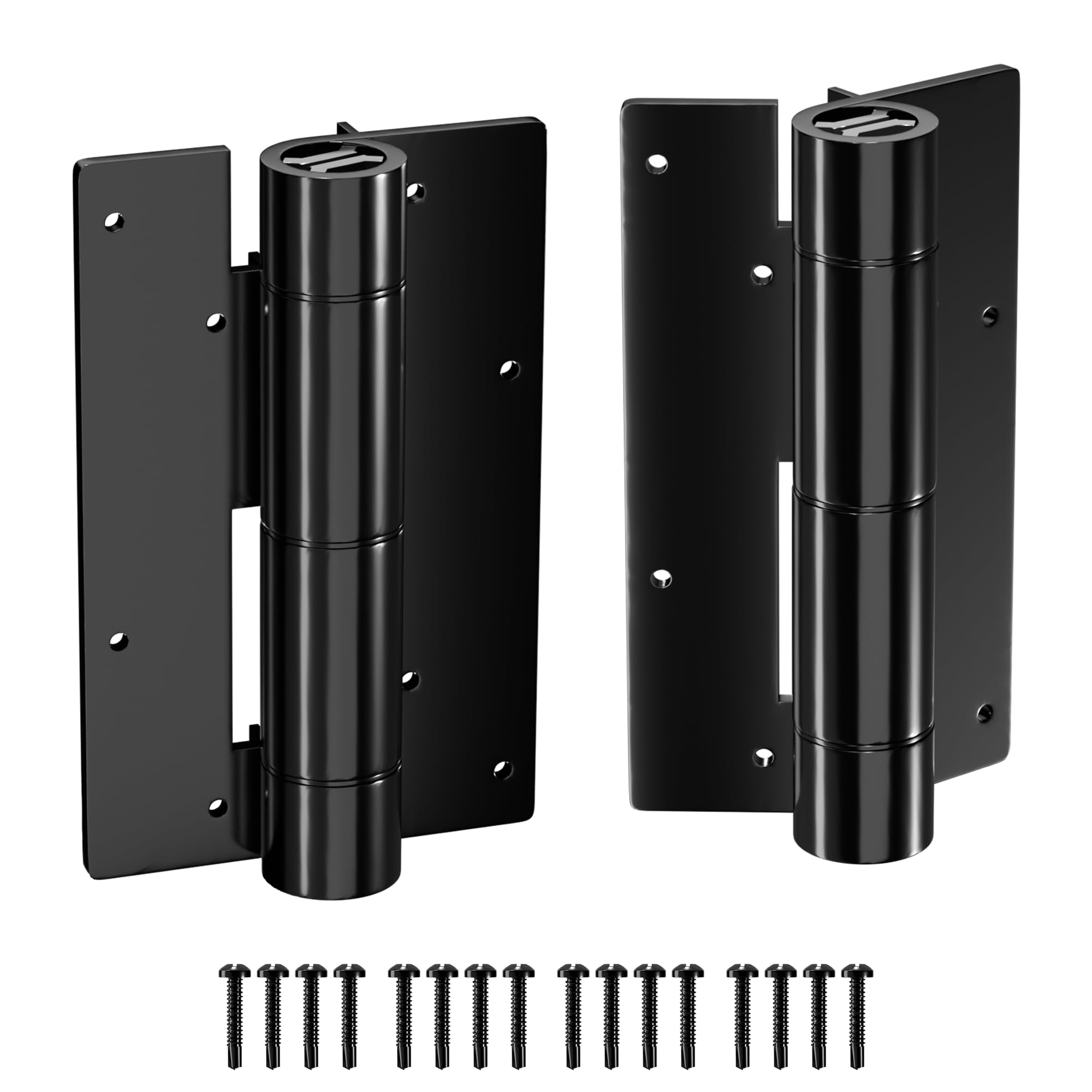 JZVXX 1 Pair 5-3/4” self-Closing gate Hinges, Aluminum Hinges, Heavy Duty gate Hinges for Metal Gates, Pool Gates, Aluminum Gates (1)