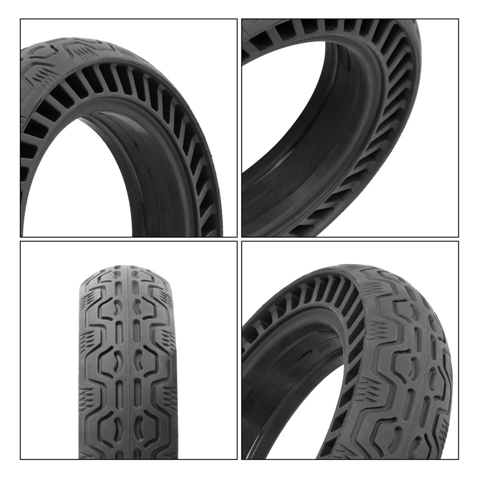Neumáticos sólidos for patinete eléctrico, compatibles con Segway, Ninebot, Max G30 G30D, antideslizantes, de 10 pulgadas, 60/70-6,5, neumáticos repuesto x 2,50 rueda de scooter de goma maciza