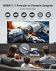 Acoplador HDMI VCELINK 8K, adaptador de extensión HDMI 2.1 hembra a hembra 6 piezas | Extiende 2 cables cortos, compatible con 8K@60Hz 4K@120Hz 48Gbps UHD 3D HDR eARC para laptop PC monitor Roku TV consola de juegos Xbox PS5 3