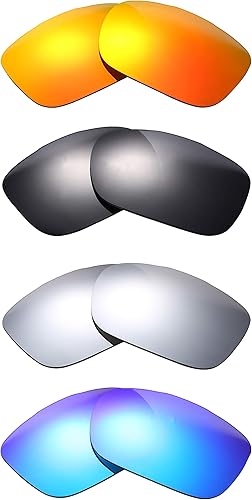 Paquete de 4 pares de lentes de repuesto polarizadas para gafas de sol Oakley de dos caras, marco de cristal