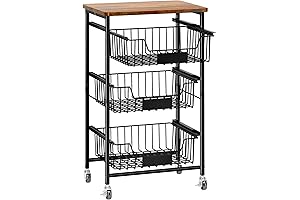 4-Tier Small Kitchen Storage Cart on Wheels