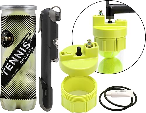 Miniatura 8 de BALL RESCUER Presurizador de pelota de tenis convierte el contenedor de pelota de tenis compatible en un presurizador de pelota de 30 psi y prolonga