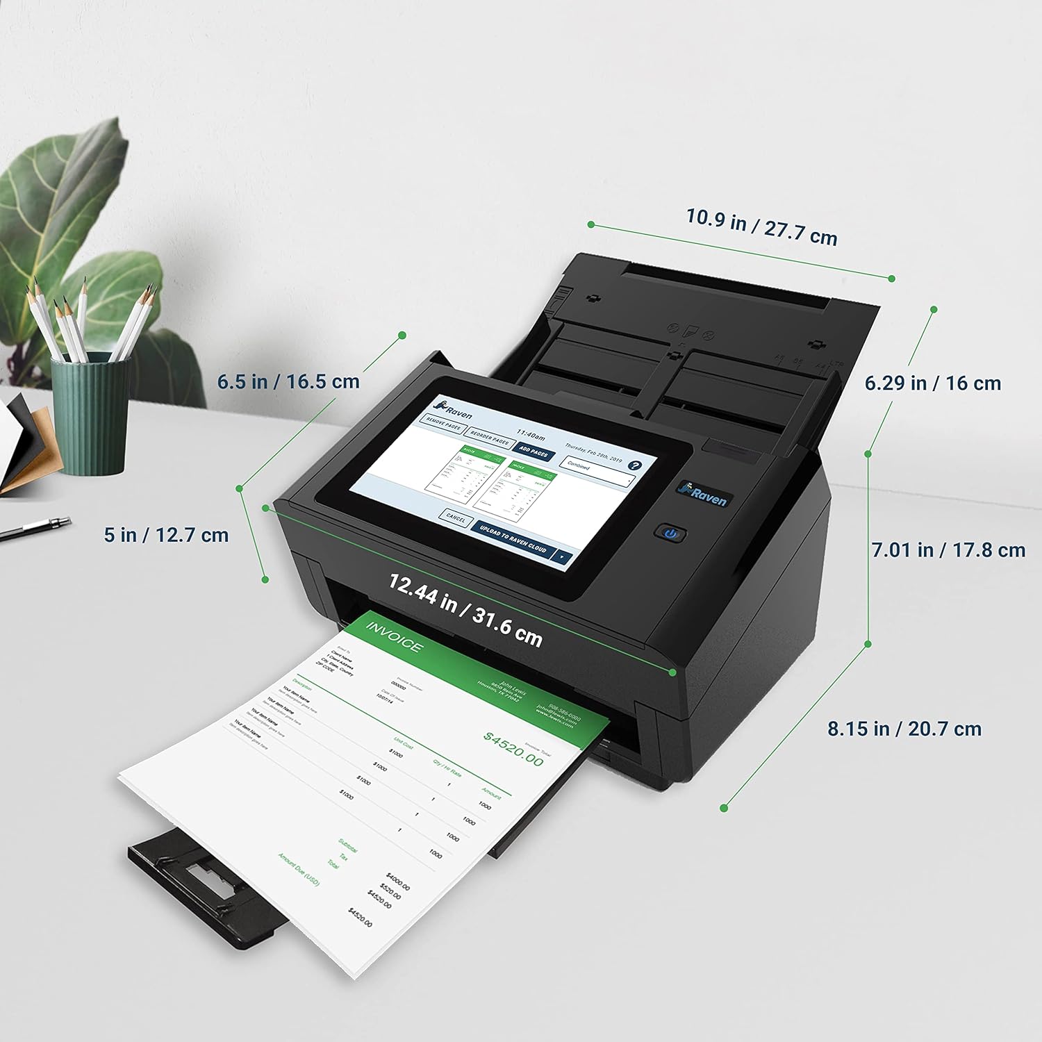 Buy Raven Pro Document Scanner Huge Touchscreen, High Speed Color