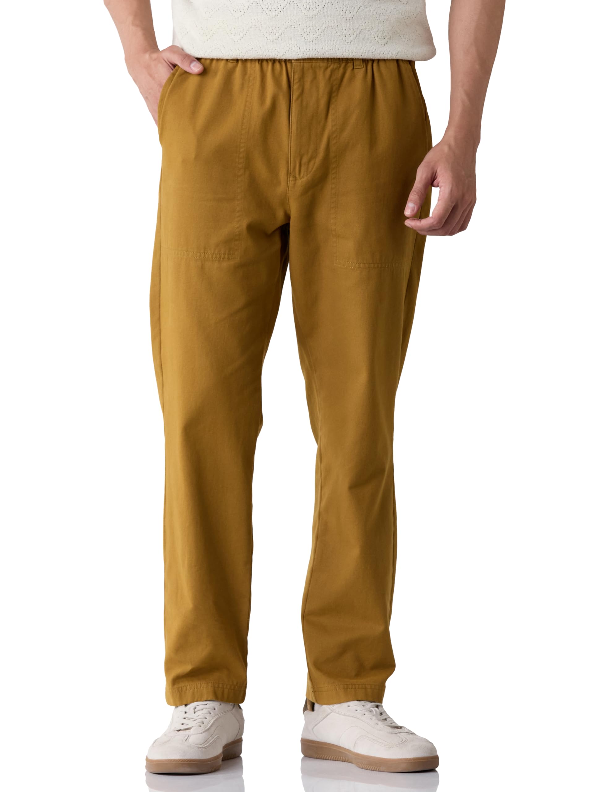 amazon brand - symbol Men Relaxed Casual Trouser (Fully Elasticated Waistband | 100% Cotton | Pants)-picture-30