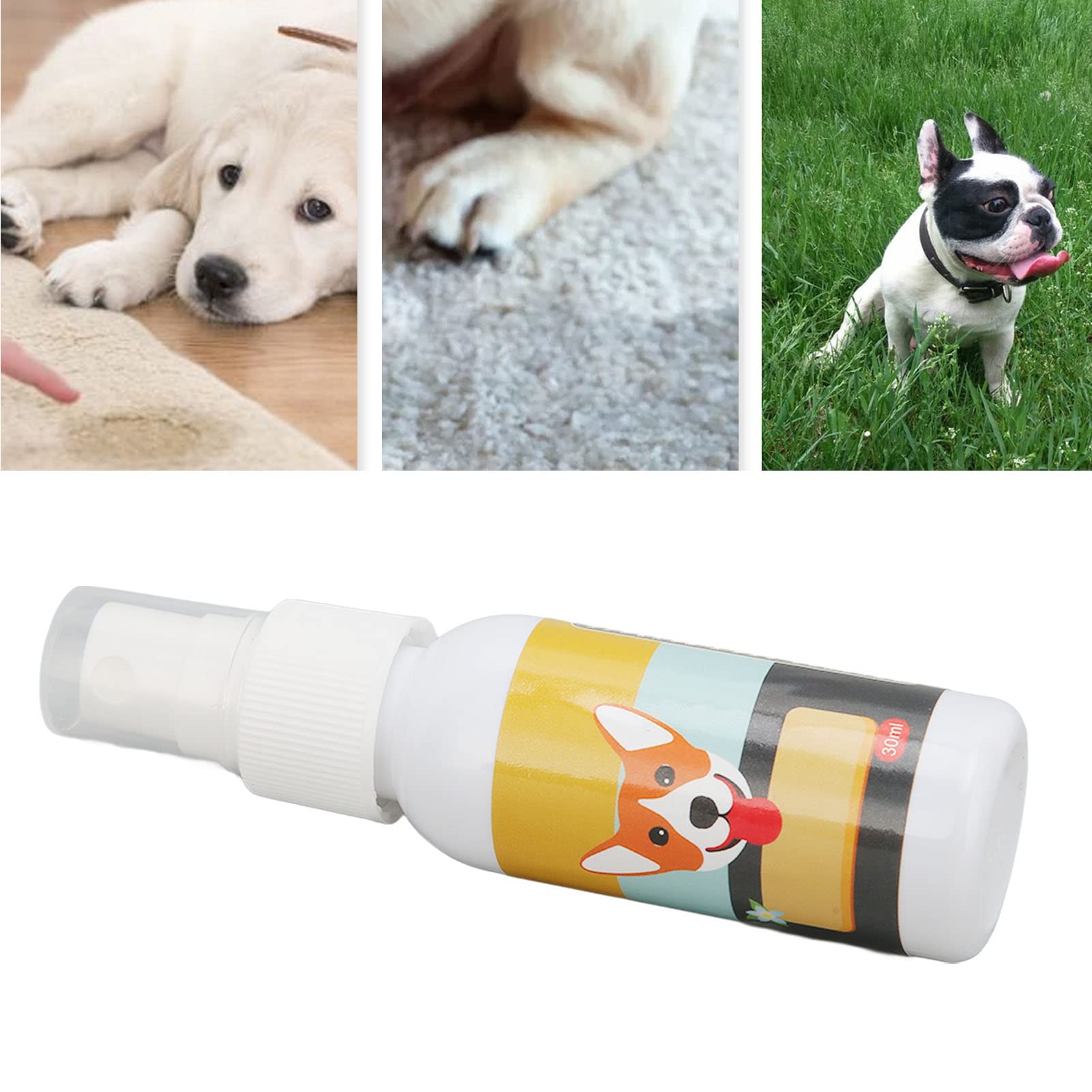 Qcwwy Pet Training Aid Spray, 30ml Capacity Puppy Defecation Locating Spray to Use Light Weight Portable Dog Toilet Training Aid Spray for Pet Puppy Cat