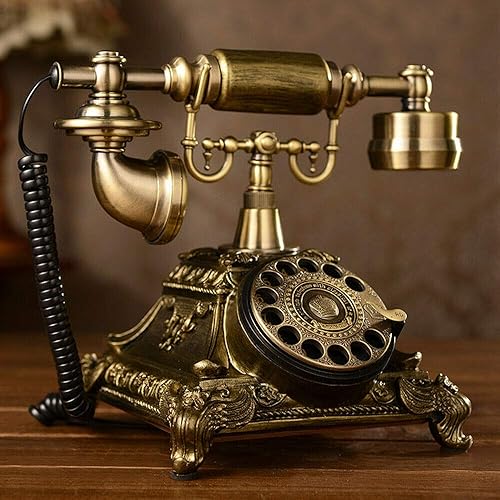 Miniatura 2 de Teléfono giratorio retro tonos de llamada retro teléfono de esfera giratoria vintage teléfonos fijos antiguos para el hogar la oficina y el hotel
