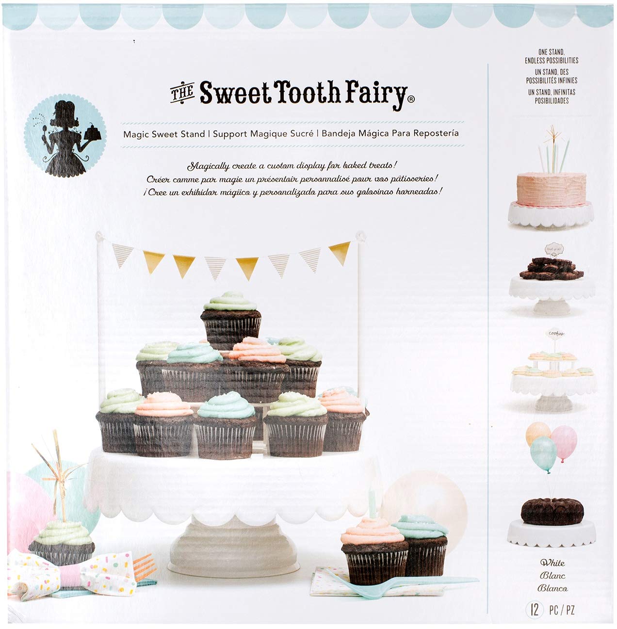 Présentoir à gâteaux modulable Sweet Tooth Fairy pour 3 décors