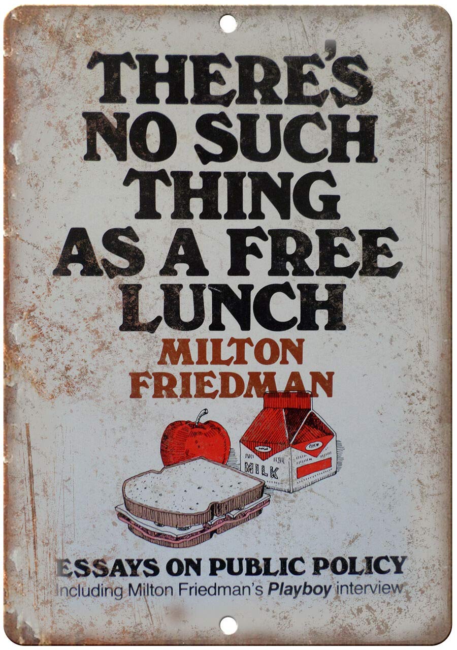 There is No Such Thing As A Free Lunch Reproduction Metal Sign 8 X 12 Inch