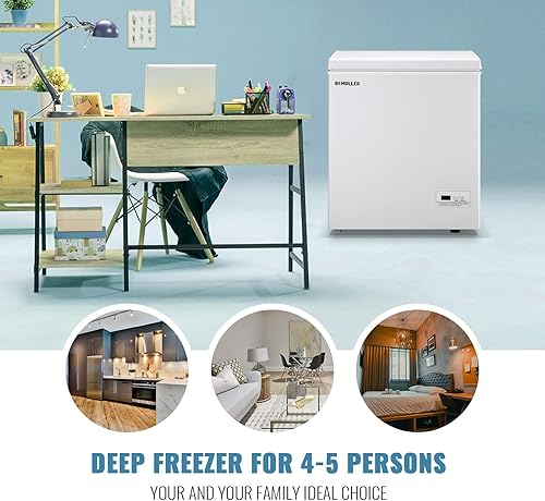 Miniatura 9 de DEMULLER Congelador de pecho con control electrónico 41 a -15  Deep Freezer 4.0 pies cúbicos congeladores pequeños independientes con 2 cestas de
