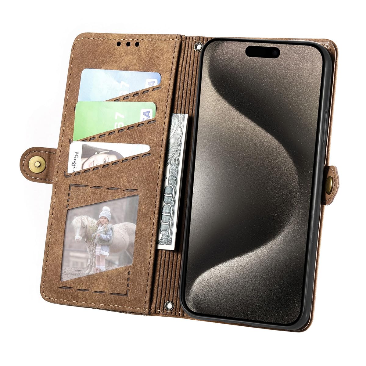 MOJIA Cover per Ulefone Note 14, Custodia Portafoglio in Pelle PU