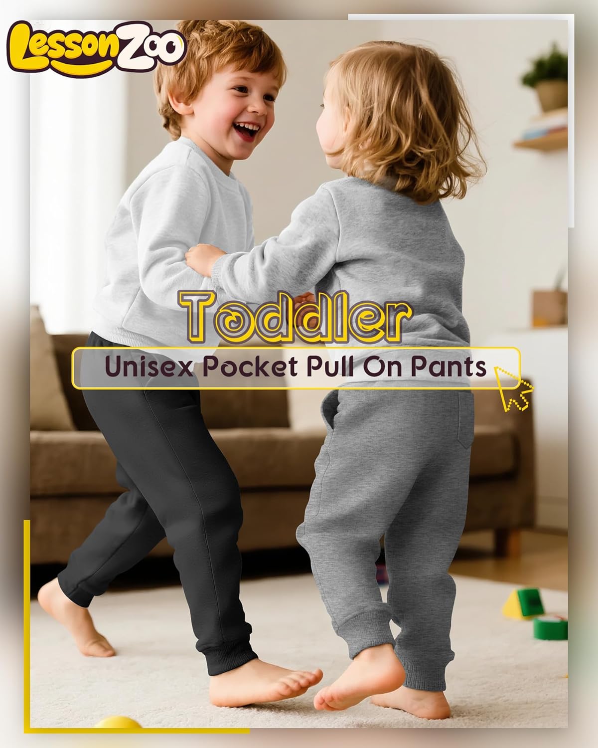 3 Pack Boys' Sweatpants Toddler Athletic Elastic Waist Pants Active Joggers with Pockets 2025 Fall