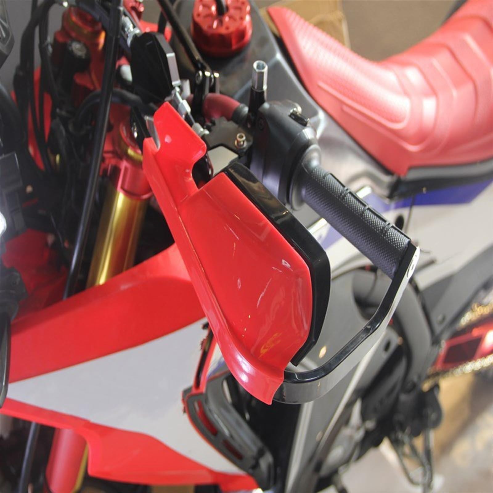 1 Paire De Protège-mains Moto 22MM 28MM Bouclier Protection Poignée Pour Suzuki Pit Bike Racing ATV(Wit)