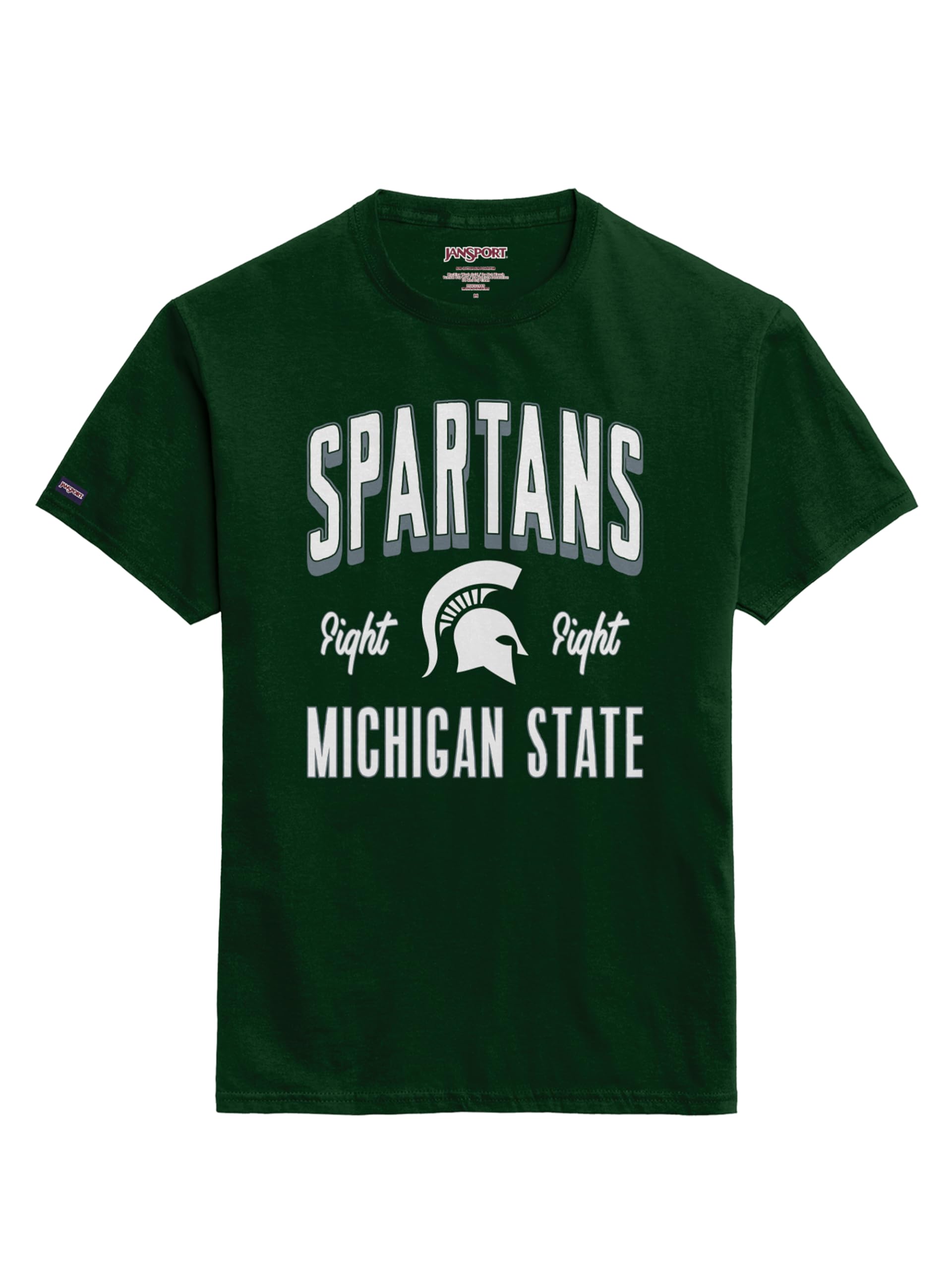JanSport NCAA Officially Licensed Campus Short Sleeve T Shirt for Men, Soft &amp; Breathable Pre-Shrunk Cotton Crewneck T Shirt
