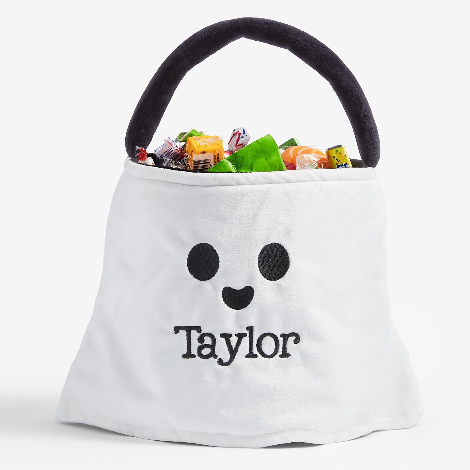 Personalization Universe Ghostly Glow Embroidered Glow in The Dark Halloween Treat Bag Multicolor