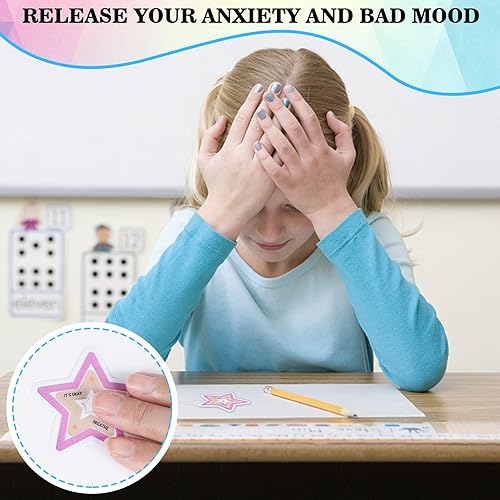 Miniatura 5 de 48 calcomanías sensoriales calmantes para ansiedad, 6 estilos, tiras táctiles táctiles con textura áspera, tiras sensoriales reutilizables,