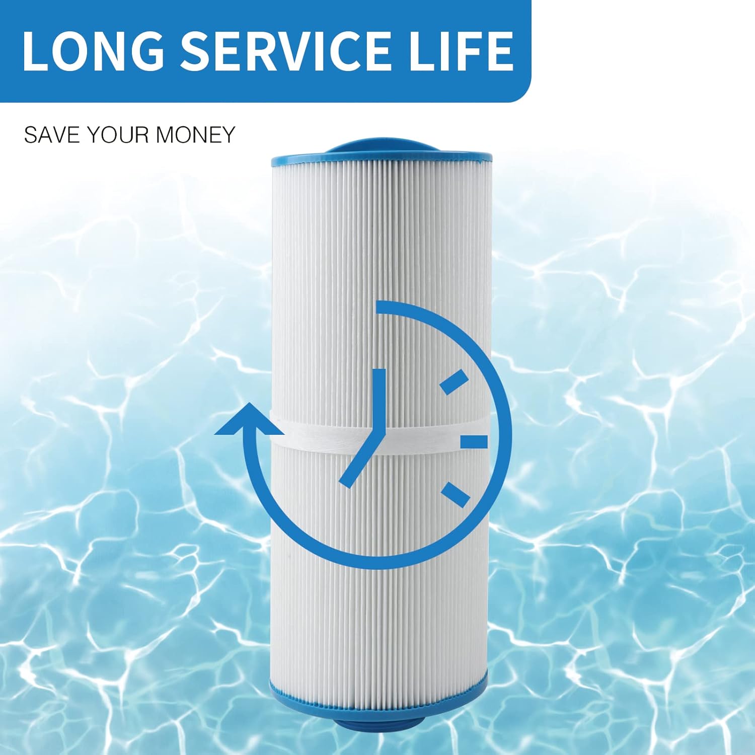 5CH-352 Replaces Marquis Spa Filter, Compatible With PPM35SC-F2M,FC-0196, Marquis 35, Marquis Spa 20042, 20092, 70-0240, 370-0242, 370-0243, 2" Male Fine Thread 35 sq.ft. Hot Tub Filter 2 Pack - Image 6