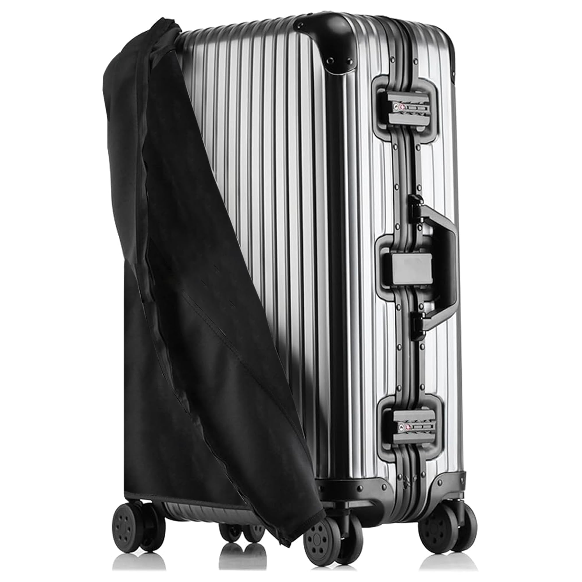 Linpr Transparent PVC Suitcase Cover, No Disassembly Required Clear Luggage Protector Suitcase Cover