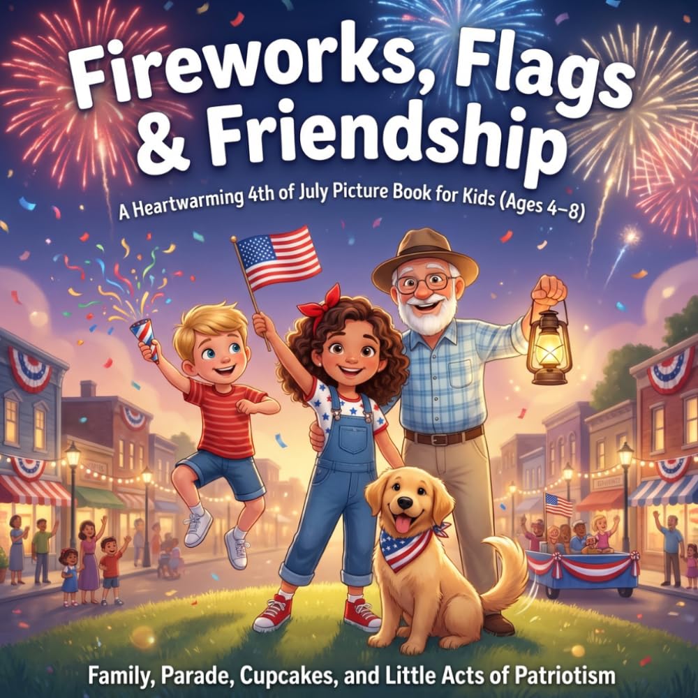 Fireworks, Flags & Friendship: An Independence Day Story: A Heartwarming 4th of July Picture Book for Kids (Ages 4–8) - Family, Parade, Cupcakes, and ... & Stories: Patriotic Picture Books for Kids)