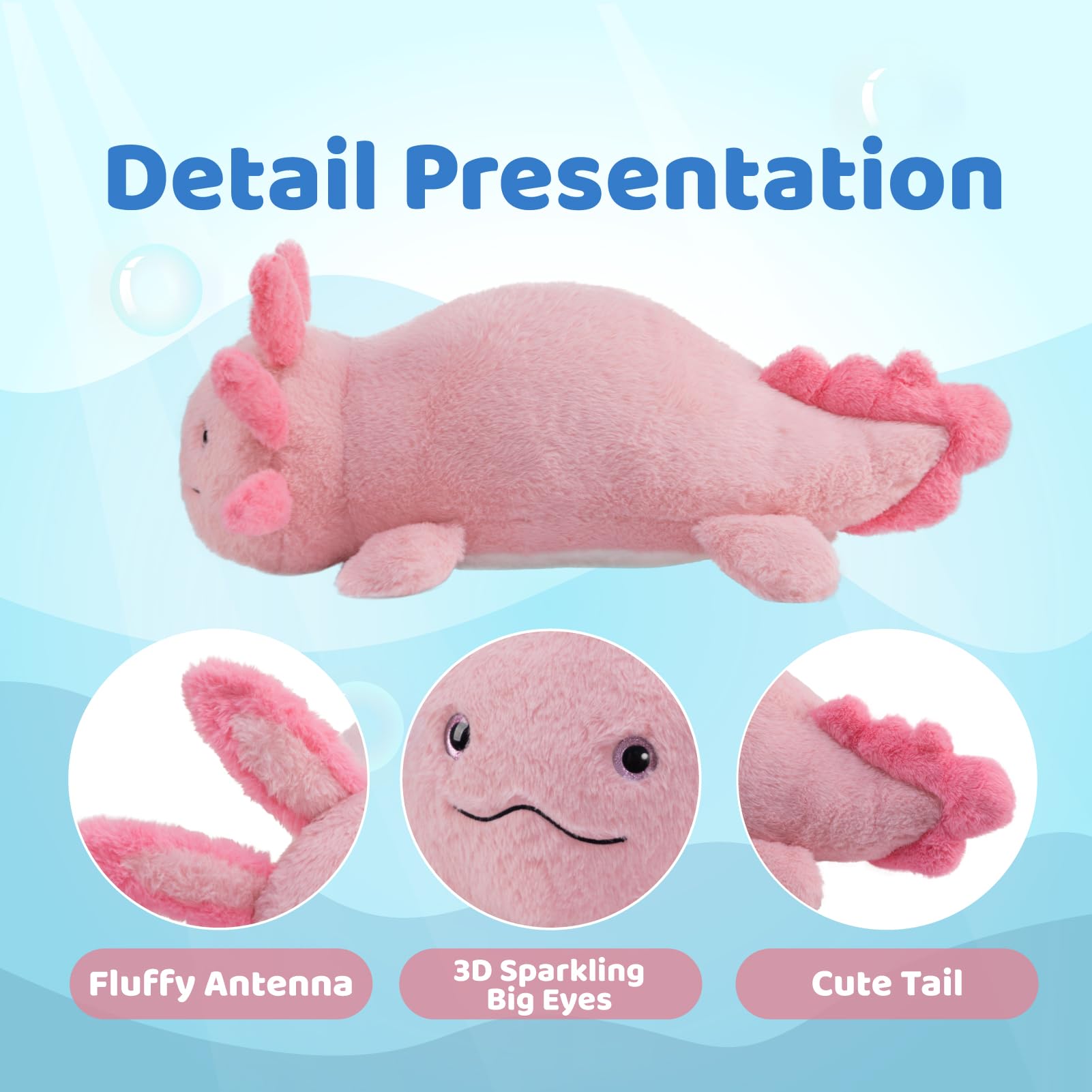 BEJOY Axolotl peluche grande peluche gigante peluche da coccolare