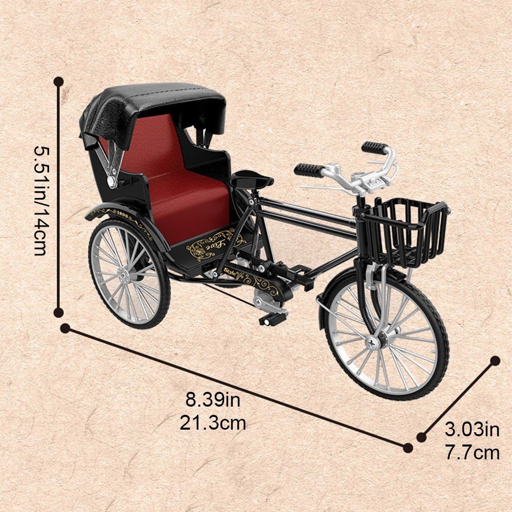 Amazon.co.jp: 人力車モデル レトロ ミニ 人力車像 三輪車 置物 模型