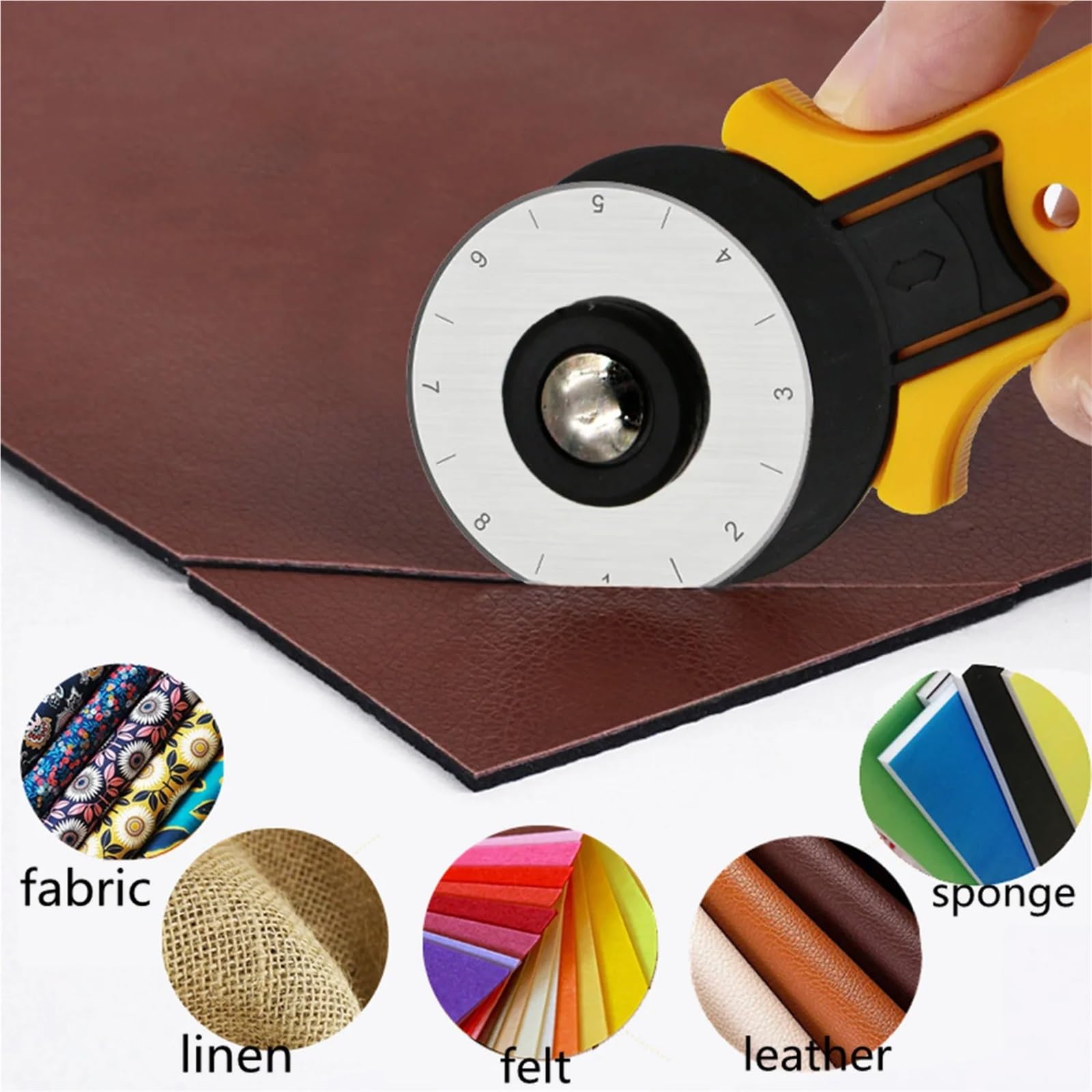 Rollschneiderklingen, 30 Stück, 45 mm, Ersatzklinge mit Etui für Heimwerker, Patchwork, Leder, Nähzubehör (45 mm)