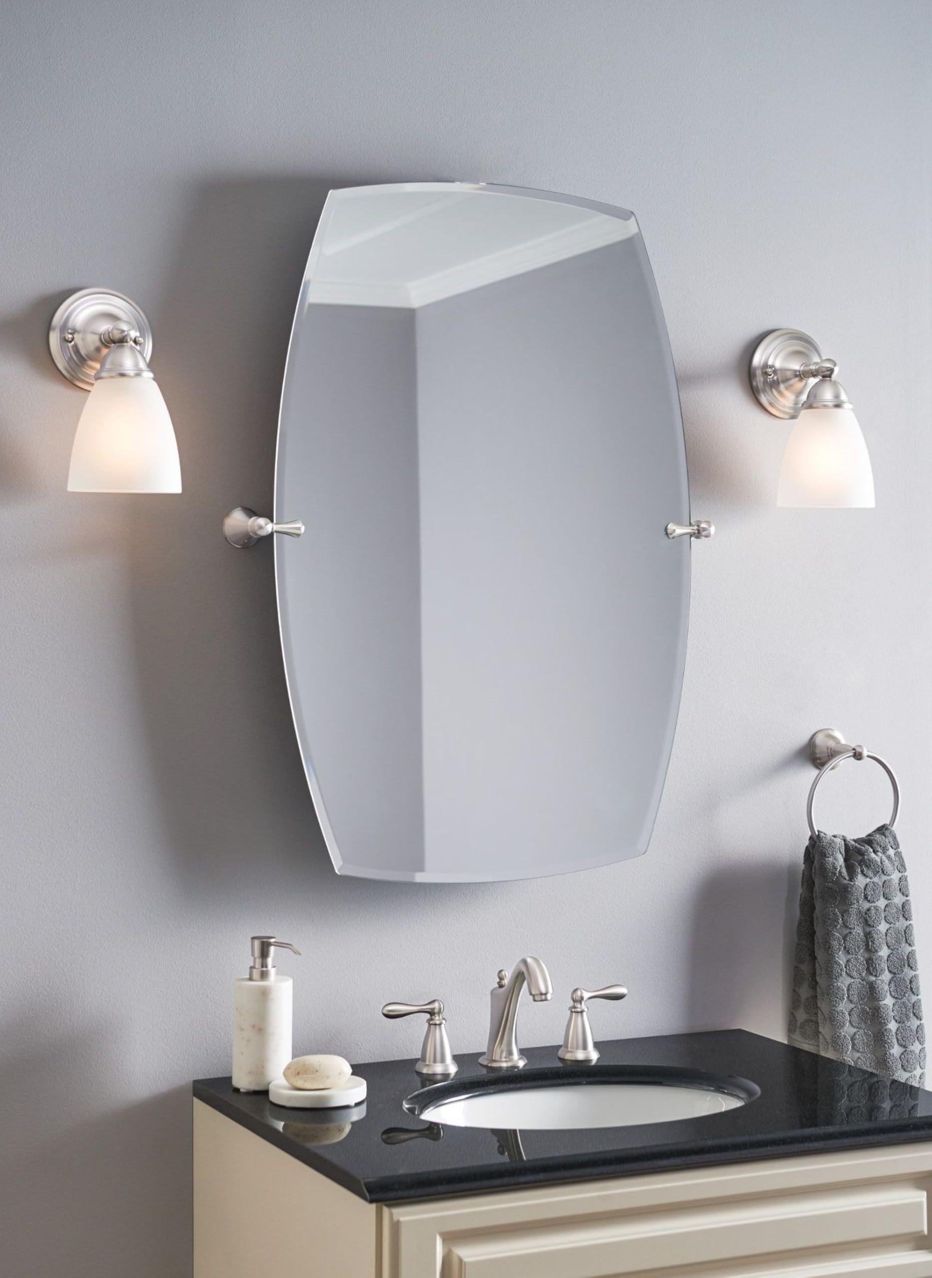 MOEN WS84403 Rubinetto Lavabo A 2 Leve Cromato, Miscelatore Per Lavabo Da 10,2 Cm, Garanzia A Vita