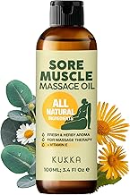Kukka Sore Muscle Massage Oil for Massage - 100ml - 100% Pure Natural, Eucalyptus Roman Chamomile Blended, Relaxing Body for Pain Women & Men, Spa Quality & Light Weight