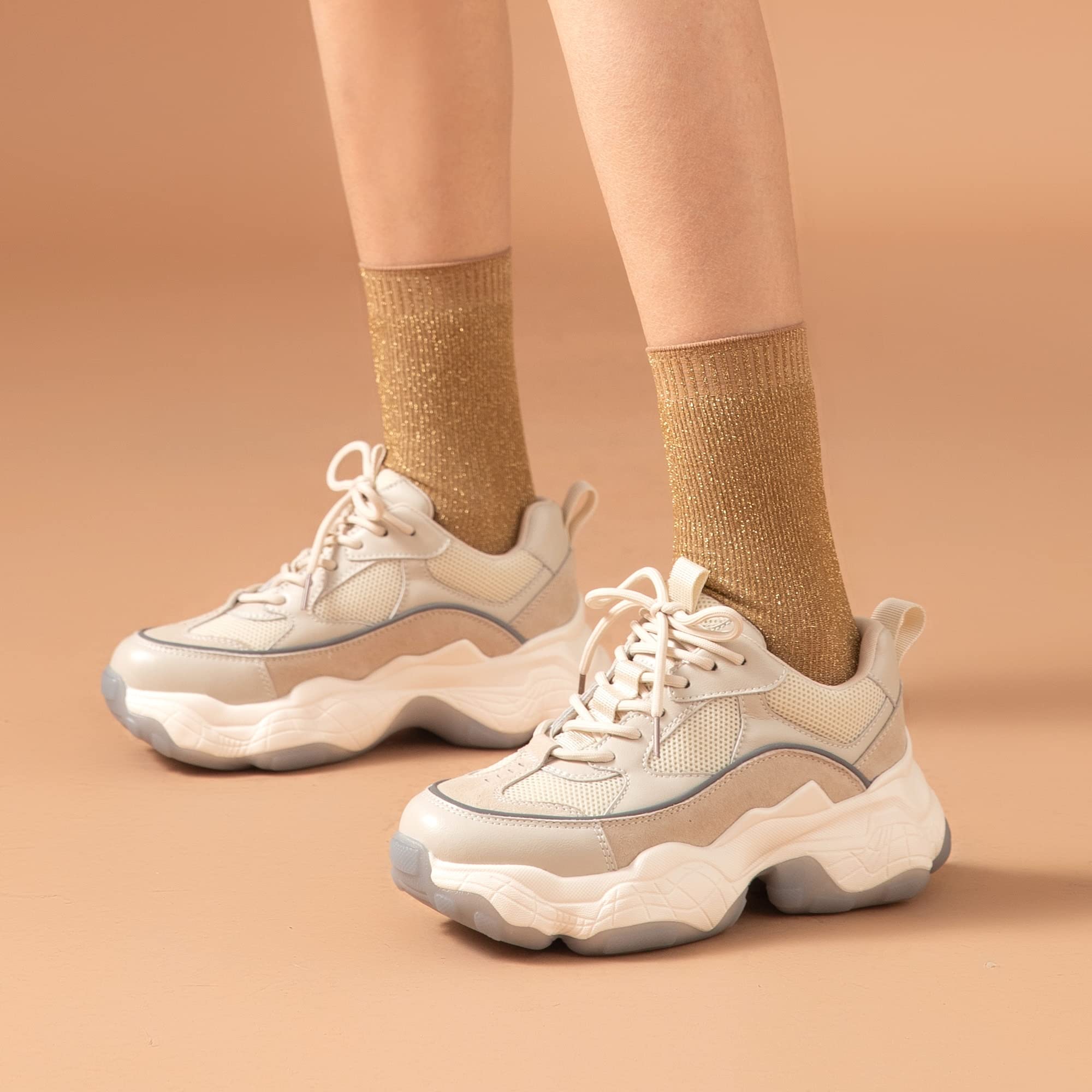 Beau Today Chunky Sneakers For Women Womens Fashion Sneakers Lace